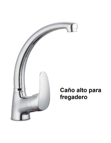 Grifo monomando sobremesa caño alto para fregadero