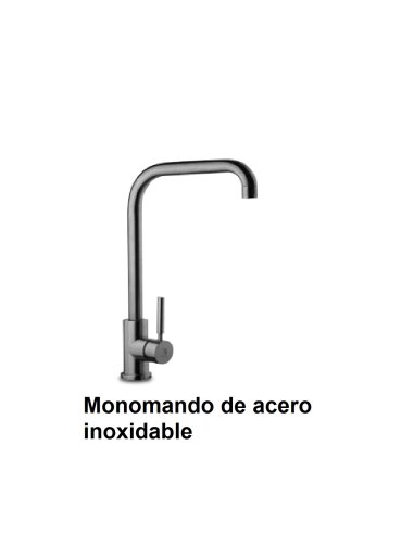Grifo monomando de acero inoxidable