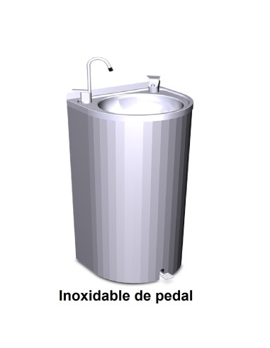  Fuente de columna inox de pedal
