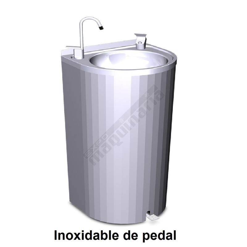  Fuente de columna inox de pedal