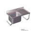Fregadero  colgante con palomillas, una cubeta y escurridor derecho. FR054610