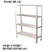Estantería inoxidable de 4 niveles 800x600