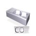 Fregadero colgante con dos cubetas y escurridor derecho FR055632