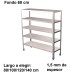 Estantería inoxidable de 5 niveles 600 ancho 1,5 mm
