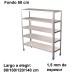 Estantería inoxidable de 5 niveles 500 ancho 1,5 mm