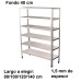 Estantería inoxidable de 6 niveles 400 ancho 1,5 mm