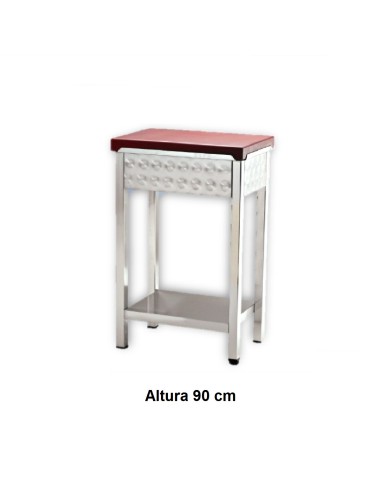 Mesa de acero inoxidable y sobre de polietileno