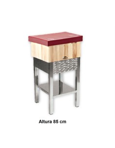 Tajo de corte de pilietileno, madera e inoxidable