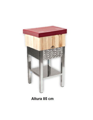 Tajo de corte de pilietileno, madera e inoxidable