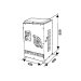 Picadora de carne industrial refrigerada SPMP-22RE-T medidas