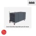 Mesa catering plegable Fondo 45 ZOM183  Carro XXLtrolley disponible para 24 mesas