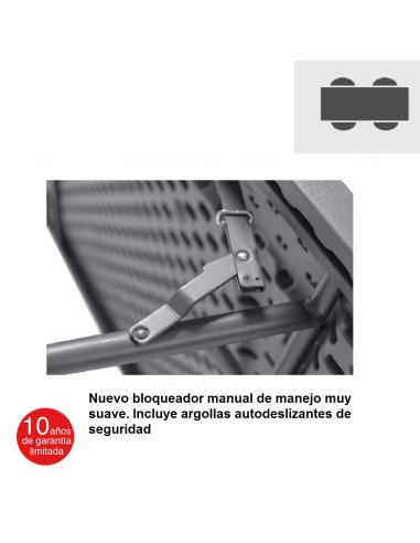 Mesa catering plegable Fondo 60 ZOL120 2 bloqueador manual