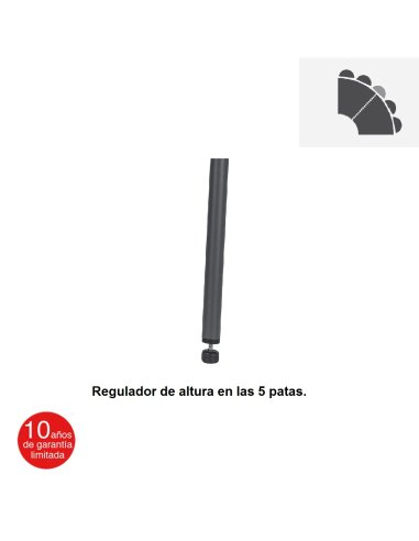 Mesa catering plegable CURVA F75 XLMOON  Regulador de altura en las 5 patas