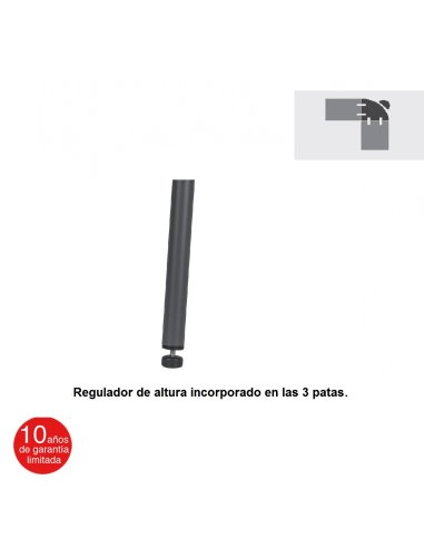 Mesa catering plegable Esquinera F75 ZOXLCORNER Regulador de altura incorporado en las 3 patas