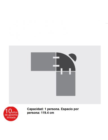 Mesa catering plegable Esquinera F75 ZOXLCORNER Capacidad: 1 persona