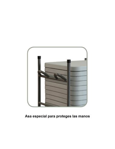 Carro catering mesas modelo ZOXL Asa especial para proteger las manos