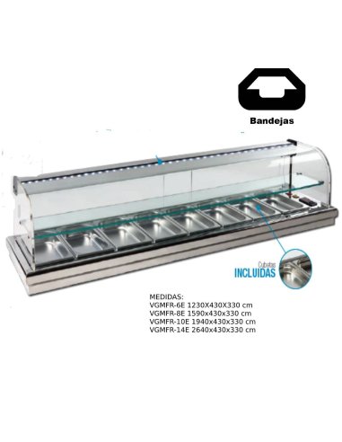 Vitrina de barra para tapas Encastrable VGMFR-6E