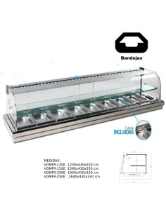 Vitrina de barra para tapas Encastrable VGMFR-6ER