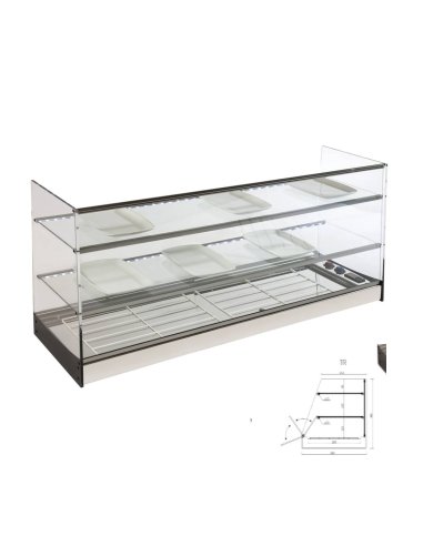 Vitrina de tapas 3 Pisos Remota VGTR-3 120