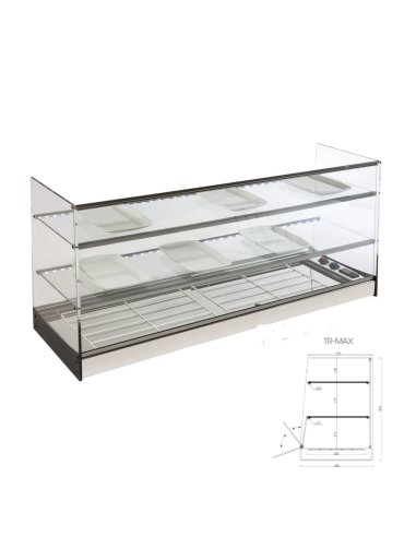 Vitrina de tapas 3 Pisos Remota VGTR-3 120 MAX