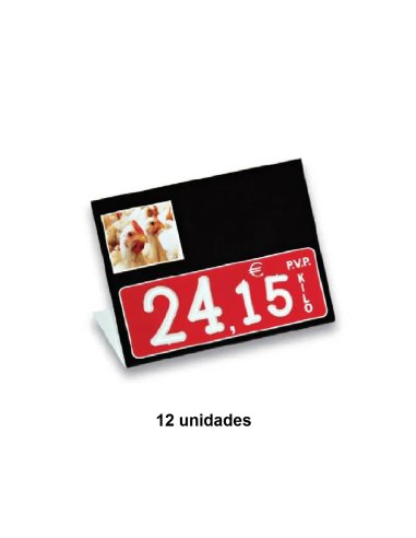 Portaprecios para carniceria pollo SPC-303