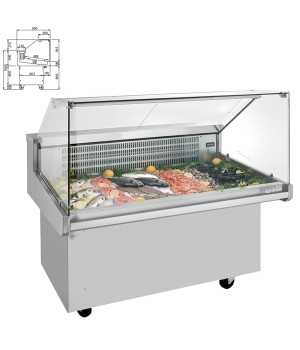 Vitrina expositora refrigerada pescado IMVRP