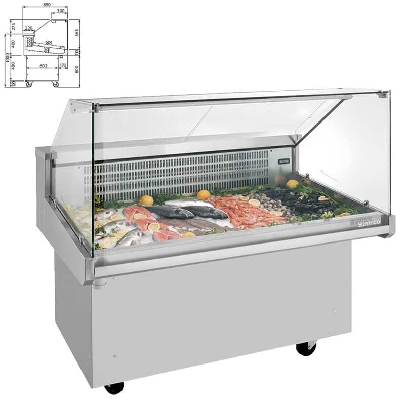 Vitrina expositora refrigerada pescado IMVRP