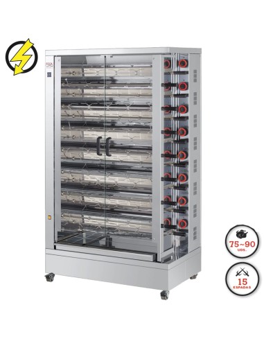 Asador de pollos doble espada FE15DOBLE-EKO 15 espadas
