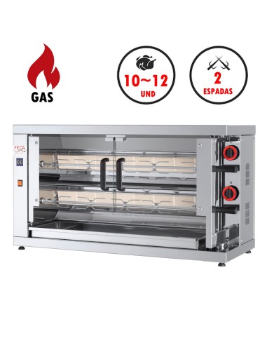 Asador de pollos FEECO210 (2 espadas - 10 pollos)