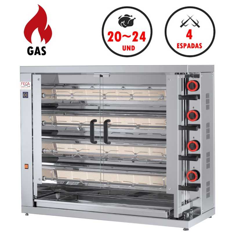 Asador de pollos FEECO420 (4 espadas-20 pollos )