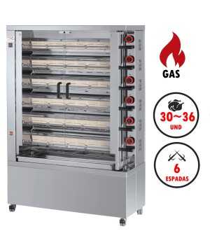 Asador de pollos FEECO630 (6 espadas-30 pollos).