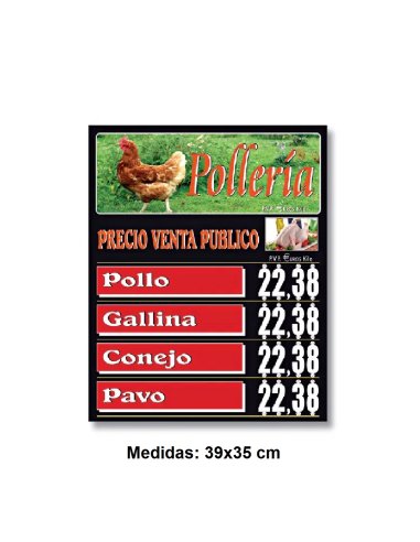 Portaprecios para carniceria SPC-25