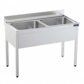 Fregadero inox. con bastidor 2 Cubetas