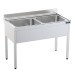 Fregadero  acero inox. con bastidor Dos Cubetas Fondo 700
