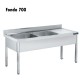 Fregadero inox. con bastidor 2 Cubetas y escurridor