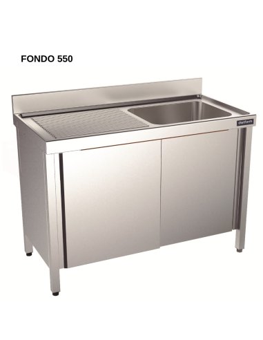 Fregadero con bastidor FONDO 55 DIFBPD55