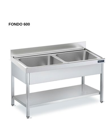Fregadero con bastidor y estante FONDO 60 