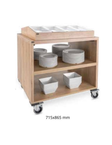Carros de buffet para menaje Roble PUP90.8132