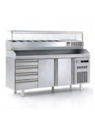 Mesa ingredientes pizza Granito COMFP70-180