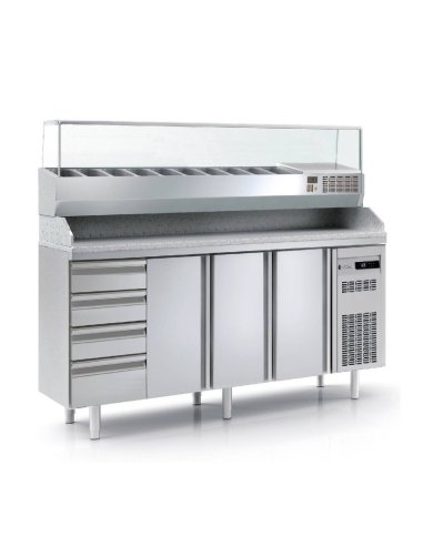 Mesa ingredientes pizza  Cajones COMFP70-225