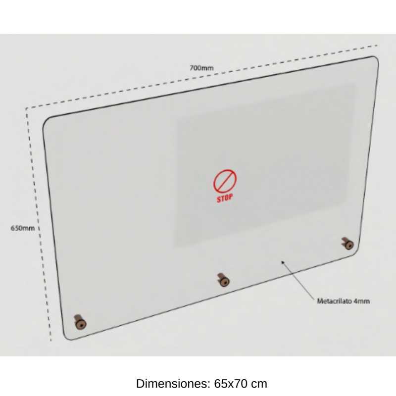 Mampara metacrilato RY8040