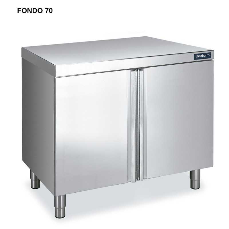 Cajón neutro simple de acero inox, incluido marco y tirador