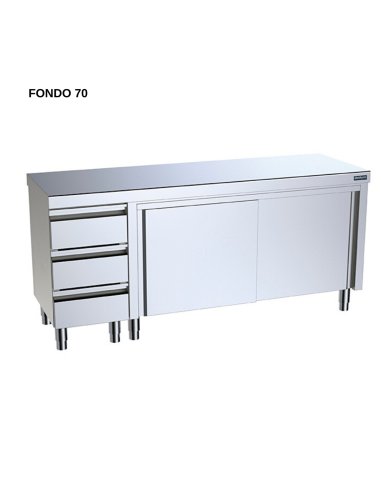 Mueble neutro con cajones F70 central