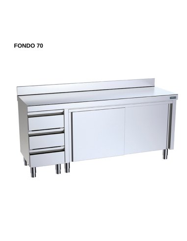 Mueble neutro con cajones F70 mural