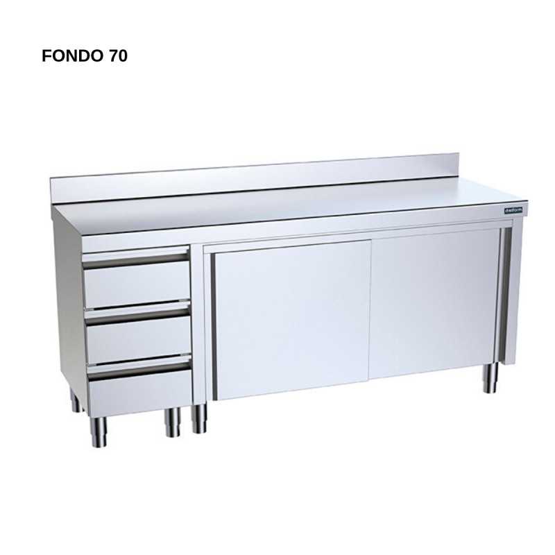 Mueble neutro con cajones F70 mural