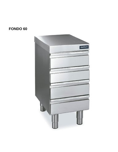 Cajonera acero inoxidable Fondo 60 DIF007812