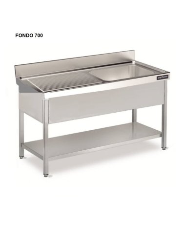 Fregadero con bastidor y estante FONDO 70 DIFB0E7070