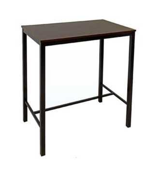 Mesa de bar alta 100x60 Negro HO167387 Wengue