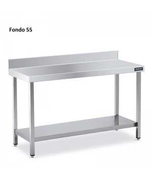 Mesa mural inox 1 estante Fondo 55 DIFM155060