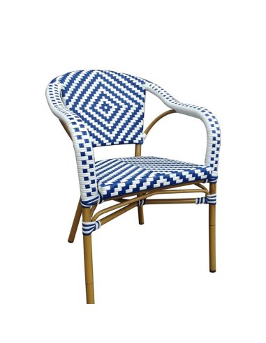 Sillon rattan y Aluminio Bambu